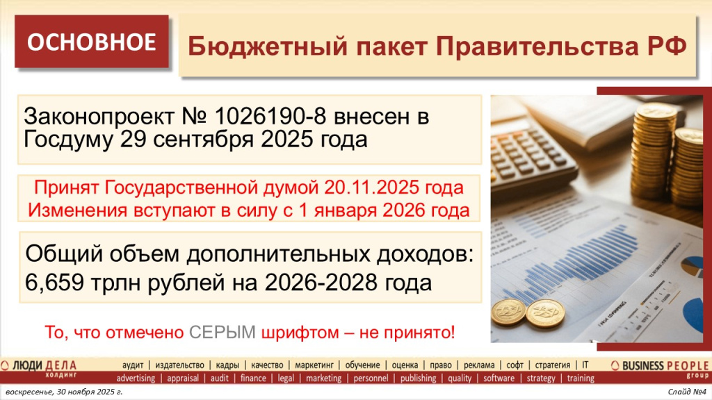 Основные изменения налоговой системы РФ с 2026 года. Слайд 4