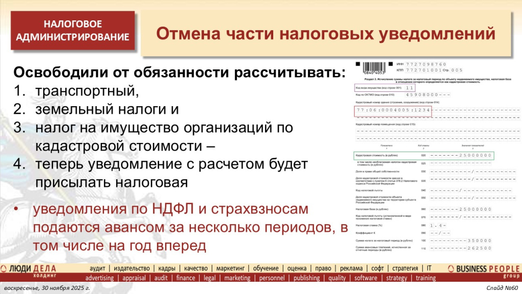 Основные изменения налоговой системы РФ с 2026 года. Слайд 60